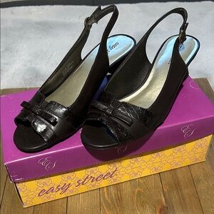 Easy Street Dark Brown Slingback Heels